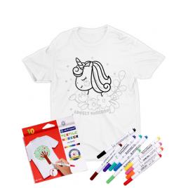 Tricou de colorat lovely unicorn