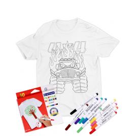 Tricou de colorat monster truck cartoon