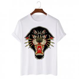 Tricou personalizat alb unisex daemon panther