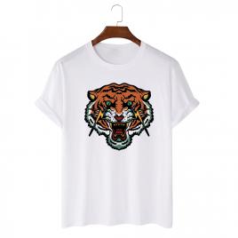 Tricou personalizat alb unisex flash tiger