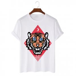 Tricou personalizat alb unisex tiger eyes
