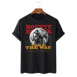Tricou personalizat negru unisex bounty hunter