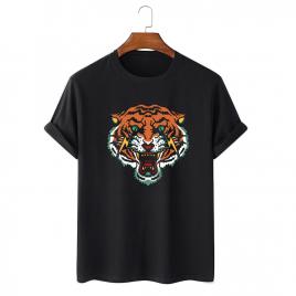 Tricou personalizat negru unisex flash tiger