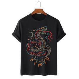 Tricou personalizat negru unisex snake