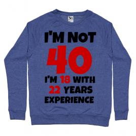 Bluza adler barbat 40 birthday albastru melanj