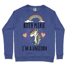 Bluza adler barbat bitch please albastru melanj