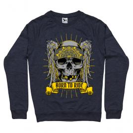 Bluza adler barbat born to ride denim inchis