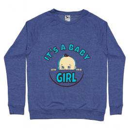 Bluza adler barbat it’s a baby girl albastru melanj