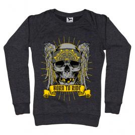Bluza adler dama born to ride negru melanj