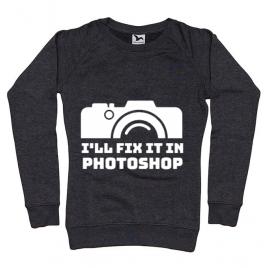 Bluza adler dama i’ll fix it negru melanj