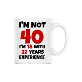 Cana personalizata 40 ani birthday alba