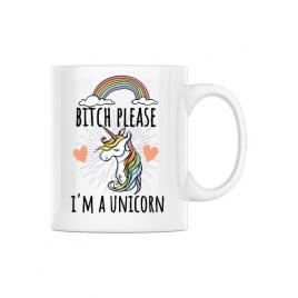 Cana personalizata bitch please alb
