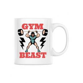 Cana personalizata gym beast alb