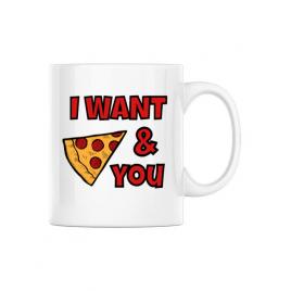 Cana personalizata i want you alb