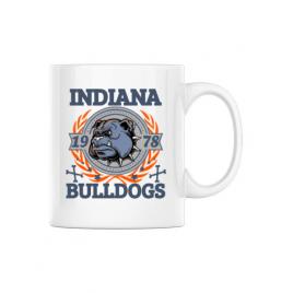 Cana personalizata indiana bulldogs alb