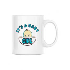 Cana personalizata it’s a baby girl alb