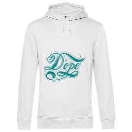 Hoodie barbat cu gluga dope alb
