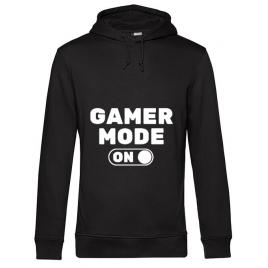 Hoodie barbat cu gluga gamer mode on negru