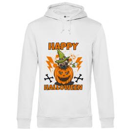 Hoodie barbat cu gluga halloween pug alb