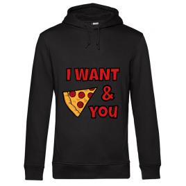 Hoodie barbat cu gluga i want you negru