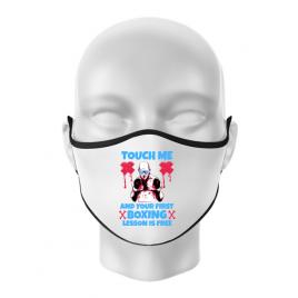 Masca personalizata reutilizabila touch me alb
