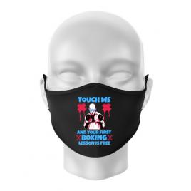 Masca personalizata reutilizabila touch me negru