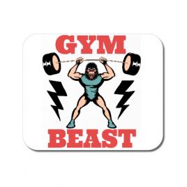 Mousepad personalizat gym beast alb