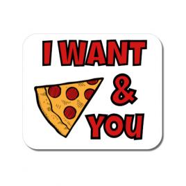 Mousepad personalizat i want you alb