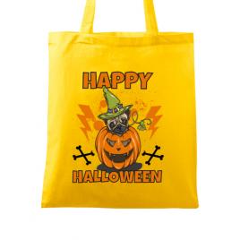 Sacosa din panza halloween pug galben