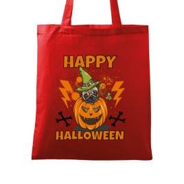 Sacosa din panza halloween pug rosu