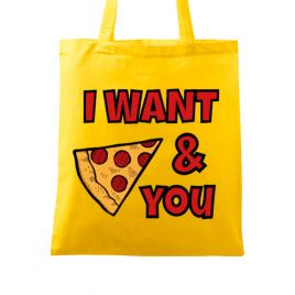 Sacosa din panza i want you galben