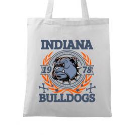Sacosa din panza indiana bulldogs alb