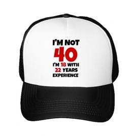 Sapca personalizata 40 birthday alb