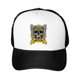 Sapca personalizata born to ride alb