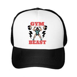 Sapca personalizata gym beast alb