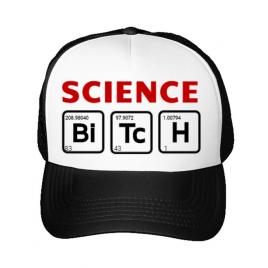 Sapca personalizata science bitch alb