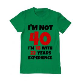 Tricou adler barbat 40 birthday verde mediu