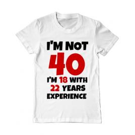 Tricou adler barbat 40 ani birthday alb