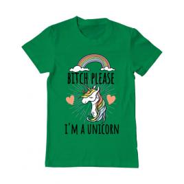 Tricou adler barbat bitch please verde mediu