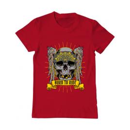 Tricou adler barbat born to ride rosu