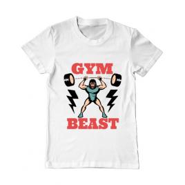 Tricou adler barbat gym beast alb