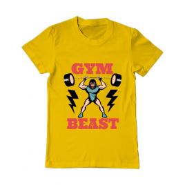 Tricou adler barbat gym beast galben