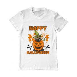 Tricou adler barbat halloween pug alb