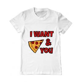 Tricou adler barbat i want you alb