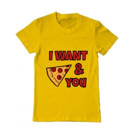 Tricou adler barbat i want you galben