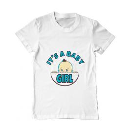 Tricou adler barbat it’s a baby girl alb