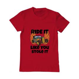 Tricou adler barbat ride it like you stole it rosu