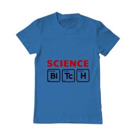 Tricou adler barbat science bitch albastru azuriu