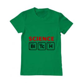 Tricou adler barbat science bitch verde mediu