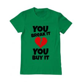 Tricou adler barbat you break it , you buy it verde mediu